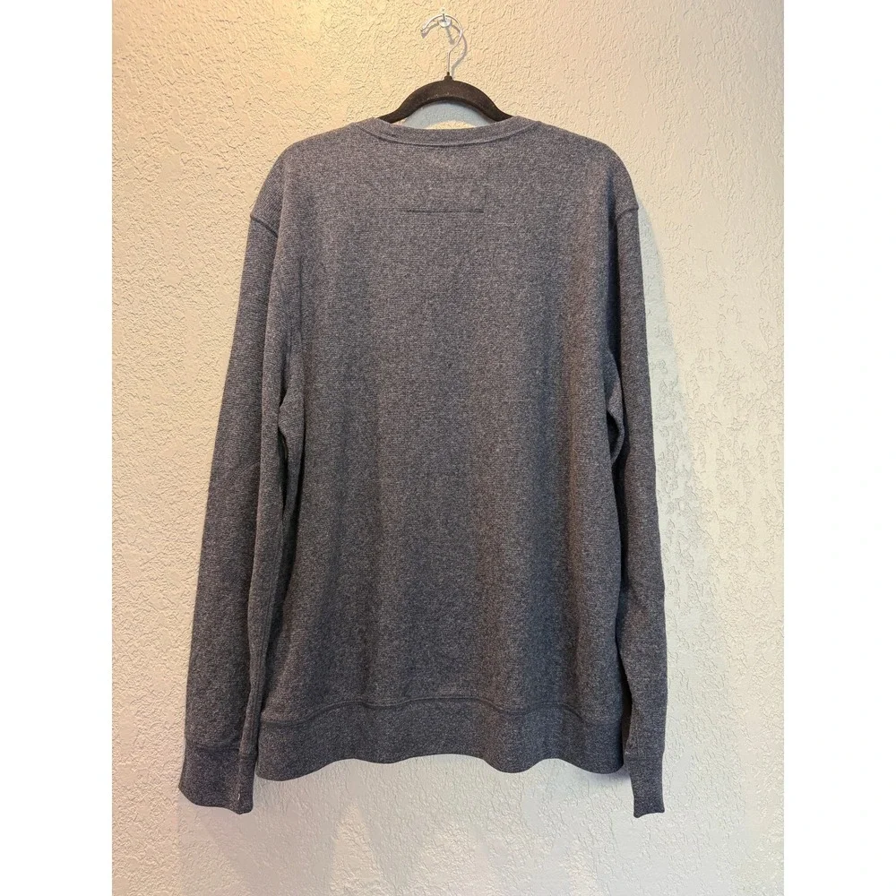 Banana Republic Mens Crewneck Pullover Sweatshirt Dark Heather Gray XL